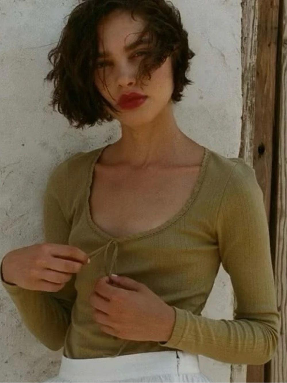 Doen Romy Tee in  Bay leaf  SIZE XS